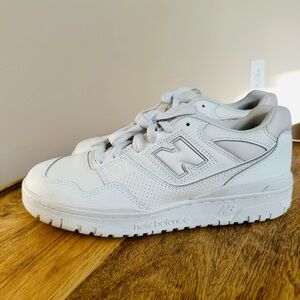 NWOT New Balance 550 Triple-White Sneakers (Size 9 Women’s)